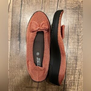Arcopedico Orange Knit Ballet‎ Flats Vegan & Washable
